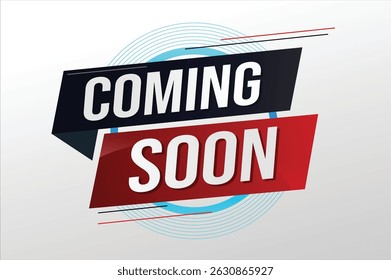 coming soon word concept vector illustration with lines 3d style for social media landing page, template, ui, web, mobile app, poster, banner, flyer, background, gift card, coupon, label, wallpaper	