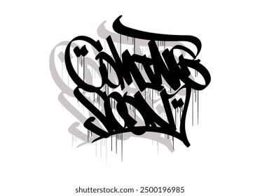 COMING SOON word graffiti tag style