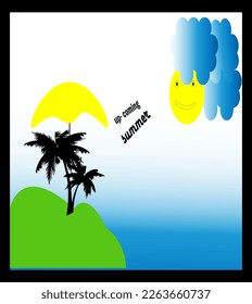 aufkommender Sommer-Strandhintergrund