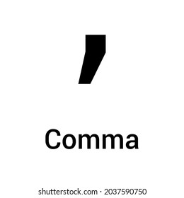 Comma In English Grammar Vector Illustration