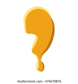 Comma from honey icon isolated on white background. Punctuation symbol