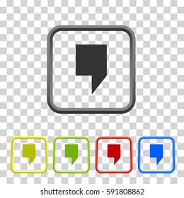 Comma set color sign. Colored icons commas. Vector illustration
