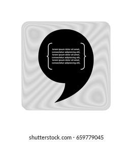 
Comma, speech sign, dialog, textbox, vector