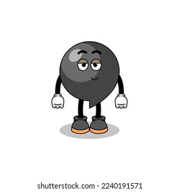 comma symbol cartoon couple with shy pose , character design