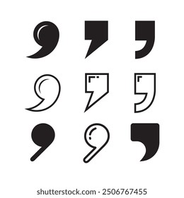 comma symbol icon illustration element design