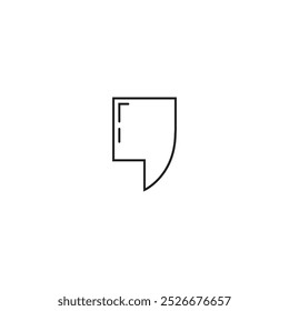 comma symbol icon vector template illustration logo design