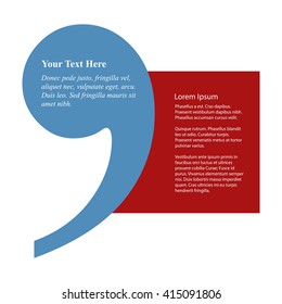 Comma Text Box (Vector Design Template)