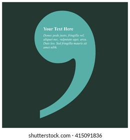 Comma Text Box (Vector Design Template)