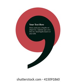 Comma Text Box (Vector Design Template)