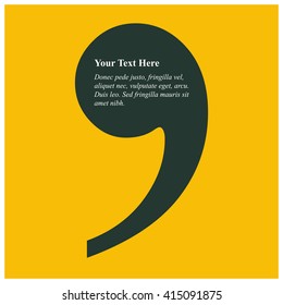 Comma Text Box (Vector Design Template)