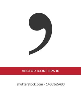 Comma vector icon in modern design style for web site and mobile app