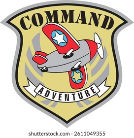 Command Adventure Airplane Badge kids