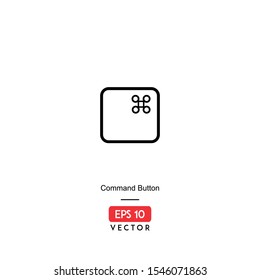 Command Button Icon. Computer Hardware Isolated On White Background. With Line Style. Modes Icon. EPS10 - Vector