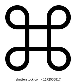 Command button vector icon.