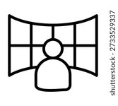 Command Center Icon - Black Outline Icons Style For Emergency Management