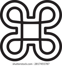 Command cloverleaf symbol icon for macintosh keyboard shortcuts and digital interface navigation