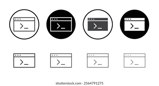 Command console icon simple vector symbol