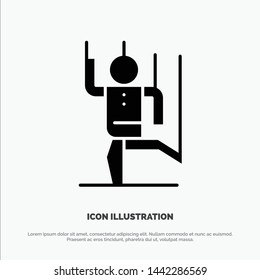 Command, Control, Human, Manipulate, Manipulation solid Glyph Icon vector
