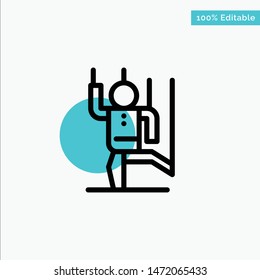 Command, Control, Human, Manipulate, Manipulation turquoise highlight circle point Vector icon