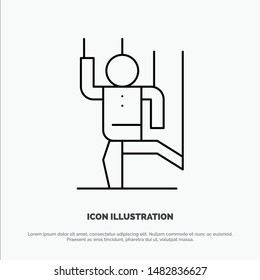Command, Control, Human, Manipulate, Manipulation Line Icon Vector