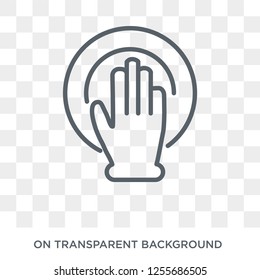 Command with fingers icon. Trendy flat vector Command with fingers icon on transparent background from Hands and guestures collection. High quality filled Command with fingers symbol use for web and