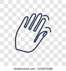 Command with fingers icon. Trendy linear Command with fingers logo concept on transparent background from Hands collection