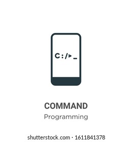 Command glyph icon vector on white background. Flat vector command icon symbol sign from modern programming collection for mobile concept and web apps design.