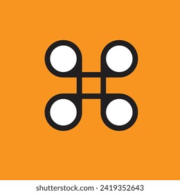 The "Command Icon" exudes authority and control through a minimalist visual language. A stylized, bold insignia, perhaps a sleek key or emblem, stands prominently, conveying a sense of power and preci