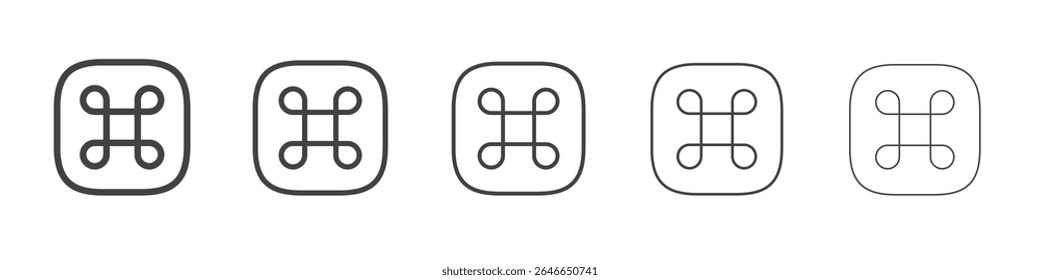 Command icon flat simple outline logo