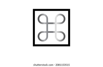 command icon line outline design vector symbol 