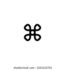 Command icon. Simple style computer technology poster background symbol. Command button. Command t-shirt printing. Vector for sticker.