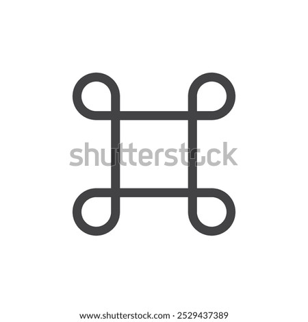 Command icon Thin outline art symbol