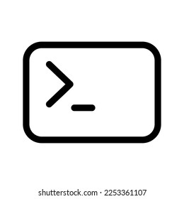 Command Line Icon Vector Symbol Design Illustration