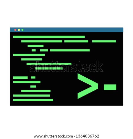 Command Line Interface. CLI. Vector IT illustration, icon.