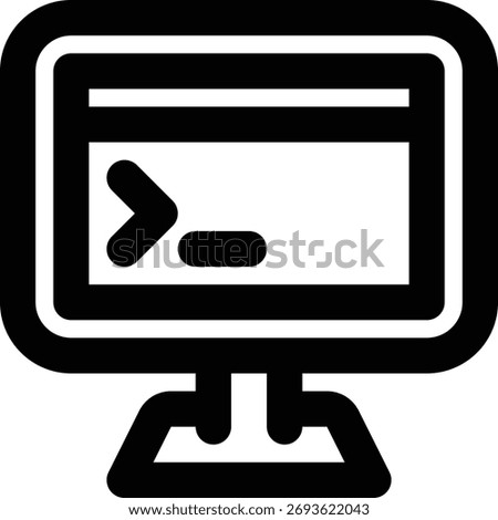 Command Line, Interface, Command Prompt Outline Icon