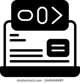 Command Line Semi Solid Icon Design
