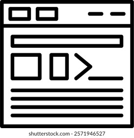 Command Line Line Vector Icon Design