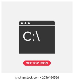 Command Line Vector Icon Illustration.Premim quality