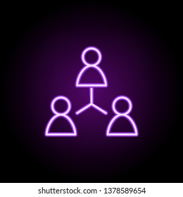 command neon icon. Elements of business set. Simple icon for websites, web design, mobile app, info graphics