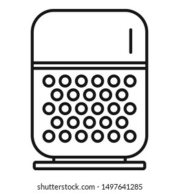 Command smart speaker icon. Outline command smart speaker vector icon for web design isolated on white background