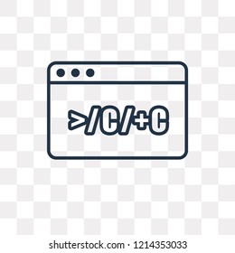 Command vector outline icon isolated on transparent background, high quality linear Command transparency concept can be used web and mobile