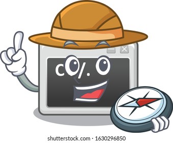 Command window stylized Explorer having a compass