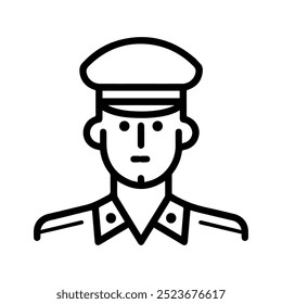 Icono de comando o símbolo de línea moderno. Vector línea de arte y diseño de iconos con contorno en negrita. Blanco y negro Pixel Símbolo minimalista perfecto aislado fondo blanco. Silueta simple signo delgado