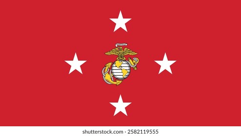 Commandant of the United States Marine Corps Flag Vector Illustration Premium Quality