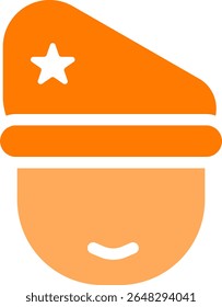 comandante beret ícone dualtone estilo design