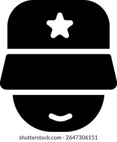design de estilo de glifo de ícone do Commander
