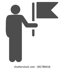 Commander icon from Man Poses Set. Style: monochrome gray icons, rounded corners, white background.