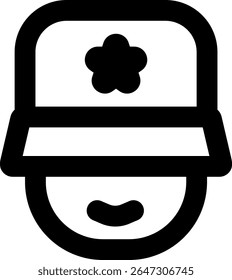ícone de comandante design de estilo contornado