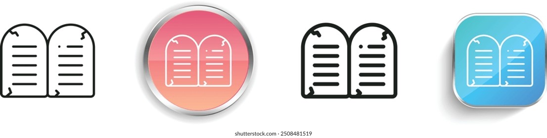 Befehlssymbol Design mit dünnen Linien, regelmäßigen Linien und Schaltflächen einzeln auf weißem Hintergrund