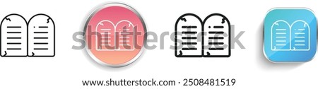 commandment icon. Thin Linear, Regular and Button Style Design Isolated On White Background